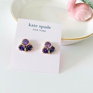 Kate Spade Crystal Cluster Earrings Lilac